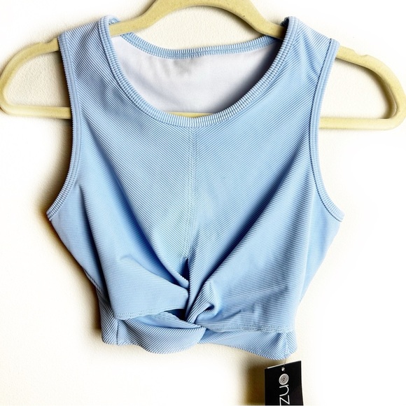 Onzie Tops - NWT Onzie Front twist crop bouquet rib tank size: M/L